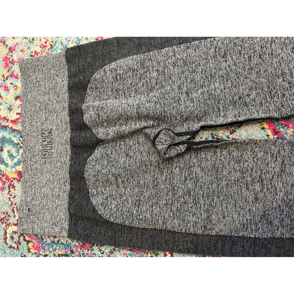 Victoria's Secret PINK Seamless Leggings Grey Marl Colorblock High Waist Small